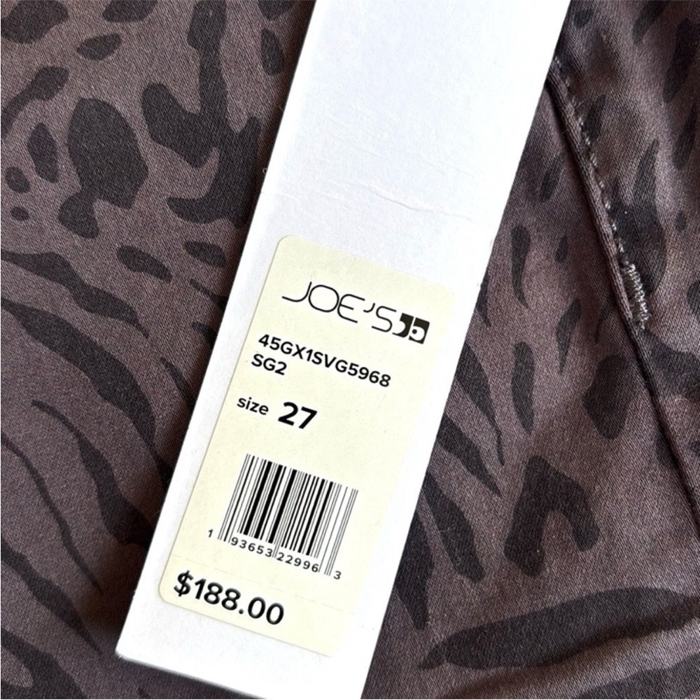 NWT Joe's Jeans Icon Mid Rise Skinny Ankle Grey Black Animal Print 27 MSRP $188 - Picture 3 of 8